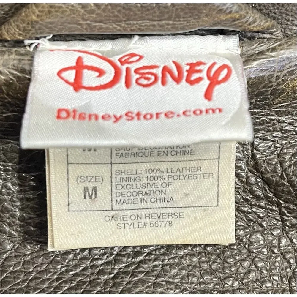 Disney Store Special Air Patrol MICKEY MOUSE Pilot Leather Bomber Jacket Medium